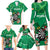 Personalised Ireland Darts Family Matching Long Sleeve Bodycon Dress and Hawaiian Shirt Irish Dartboard Mascot Shamrock Pattern - Wonder Print Shop