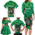 Personalised Ireland Darts Family Matching Long Sleeve Bodycon Dress and Hawaiian Shirt Irish Dartboard Mascot Shamrock Pattern - Wonder Print Shop