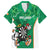 Personalised Ireland Darts Family Matching Long Sleeve Bodycon Dress and Hawaiian Shirt Irish Dartboard Mascot Shamrock Pattern - Wonder Print Shop