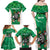 Personalised Ireland Darts Family Matching Off Shoulder Maxi Dress and Hawaiian Shirt Irish Dartboard Mascot Shamrock Pattern - Wonder Print Shop