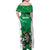 Personalised Ireland Darts Family Matching Off Shoulder Maxi Dress and Hawaiian Shirt Irish Dartboard Mascot Shamrock Pattern - Wonder Print Shop