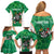 Personalised Ireland Darts Family Matching Off Shoulder Short Dress and Hawaiian Shirt Irish Dartboard Mascot Shamrock Pattern - Wonder Print Shop