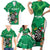 Personalised Ireland Darts Family Matching Short Sleeve Bodycon Dress and Hawaiian Shirt Irish Dartboard Mascot Shamrock Pattern - Wonder Print Shop