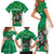 Personalised Ireland Darts Family Matching Short Sleeve Bodycon Dress and Hawaiian Shirt Irish Dartboard Mascot Shamrock Pattern - Wonder Print Shop