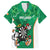 Personalised Ireland Darts Family Matching Short Sleeve Bodycon Dress and Hawaiian Shirt Irish Dartboard Mascot Shamrock Pattern - Wonder Print Shop