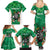 Personalised Ireland Darts Family Matching Summer Maxi Dress and Hawaiian Shirt Irish Dartboard Mascot Shamrock Pattern - Wonder Print Shop