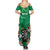 Personalised Ireland Darts Family Matching Summer Maxi Dress and Hawaiian Shirt Irish Dartboard Mascot Shamrock Pattern - Wonder Print Shop