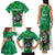 Personalised Ireland Darts Family Matching Tank Maxi Dress and Hawaiian Shirt Irish Dartboard Mascot Shamrock Pattern - Wonder Print Shop