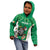 Personalised Ireland Darts Kid Hoodie Irish Dartboard Mascot Shamrock Pattern - Wonder Print Shop