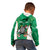 Personalised Ireland Darts Kid Hoodie Irish Dartboard Mascot Shamrock Pattern - Wonder Print Shop