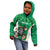 Personalised Ireland Darts Kid Hoodie Irish Dartboard Mascot Shamrock Pattern - Wonder Print Shop