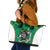 Personalised Ireland Darts Leather Tote Bag Irish Dartboard Mascot Shamrock Pattern - Wonder Print Shop