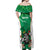 Personalised Ireland Darts Off Shoulder Maxi Dress Irish Dartboard Mascot Shamrock Pattern - Wonder Print Shop