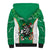 Personalised Ireland Darts Sherpa Hoodie Irish Dartboard Mascot Shamrock Pattern