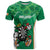 Personalised Ireland Darts T Shirt Irish Dartboard Mascot Shamrock Pattern