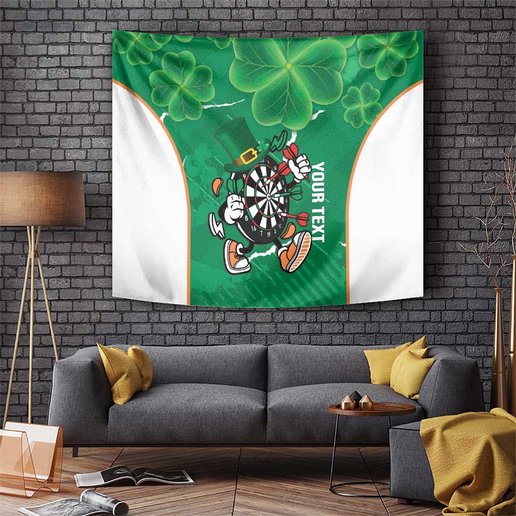 Personalised Ireland Darts Tapestry Irish Dartboard Mascot Shamrock Pattern