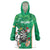 Personalised Ireland Darts Wearable Blanket Hoodie Irish Dartboard Mascot Shamrock Pattern