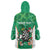 Personalised Ireland Darts Wearable Blanket Hoodie Irish Dartboard Mascot Shamrock Pattern