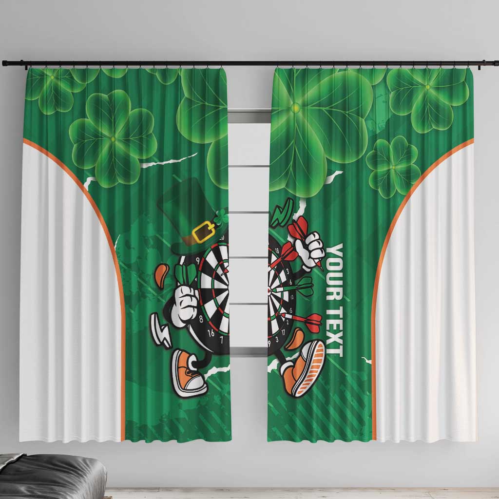 Personalised Ireland Darts Window Curtain Irish Dartboard Mascot Shamrock Pattern