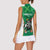 Personalised Ireland Darts Women Sleeveless Polo Shirt Irish Dartboard Mascot Shamrock Pattern