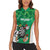 Personalised Ireland Darts Women Sleeveless Polo Shirt Irish Dartboard Mascot Shamrock Pattern