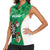 Personalised Ireland Darts Women Sleeveless Polo Shirt Irish Dartboard Mascot Shamrock Pattern