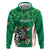 Personalised Ireland Darts Zip Hoodie Irish Dartboard Mascot Shamrock Pattern