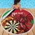 Personalised Wales Darts Beach Blanket Welsh Dragon - Grunge Style - Wonder Print Shop