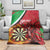 Personalised Wales Darts Blanket Welsh Dragon - Grunge Style