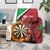 Personalised Wales Darts Blanket Welsh Dragon - Grunge Style