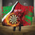 Personalised Wales Darts Hooded Blanket Welsh Dragon - Grunge Style