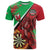 Personalised Wales Darts T Shirt Welsh Dragon - Grunge Style