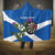 Personalised Scotland Darts Hooded Blanket Scottish Thistle - Flag Style