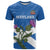 Personalised Scotland Darts T Shirt Scottish Thistle - Flag Style