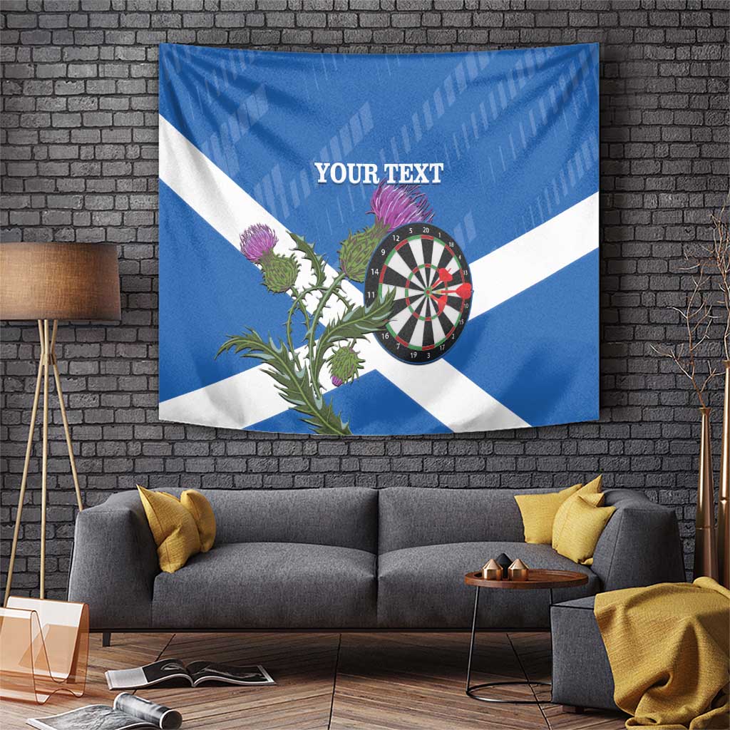 Personalised Scotland Darts Tapestry Scottish Thistle - Flag Style