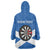 Personalised Scotland Darts Wearable Blanket Hoodie Scottish Thistle - Flag Style