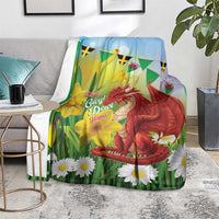 Wales Saint David's Day Blanket Dydd Gwyl Dewi Hapus Dragon Daffodil - Wonder Print Shop