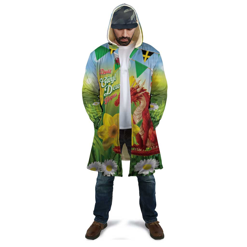 Wales Saint David's Day Cloak Dydd Gwyl Dewi Hapus Dragon Daffodil - Wonder Print Shop