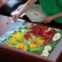 Wales Saint David's Day Puzzle Dydd Gwyl Dewi Hapus Dragon Daffodil - Wonder Print Shop