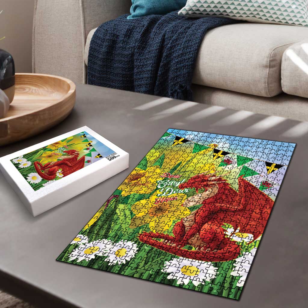 Wales Saint David's Day Puzzle Dydd Gwyl Dewi Hapus Dragon Daffodil - Wonder Print Shop