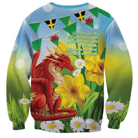Wales Saint David's Day Sweatshirt Dydd Gwyl Dewi Hapus Dragon Daffodil - Wonder Print Shop