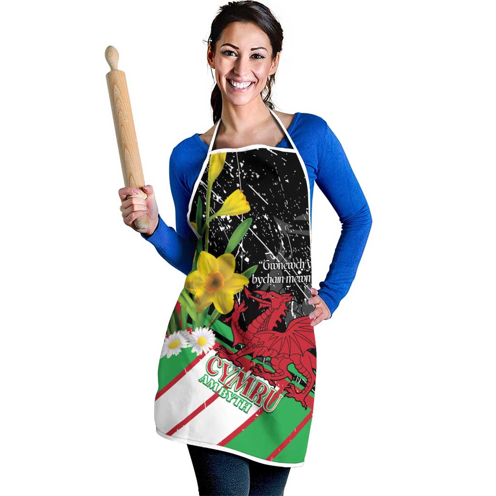 Wales Saint David's Day Apron Cymru Am Byth Welsh Dragon - Wonder Print Shop