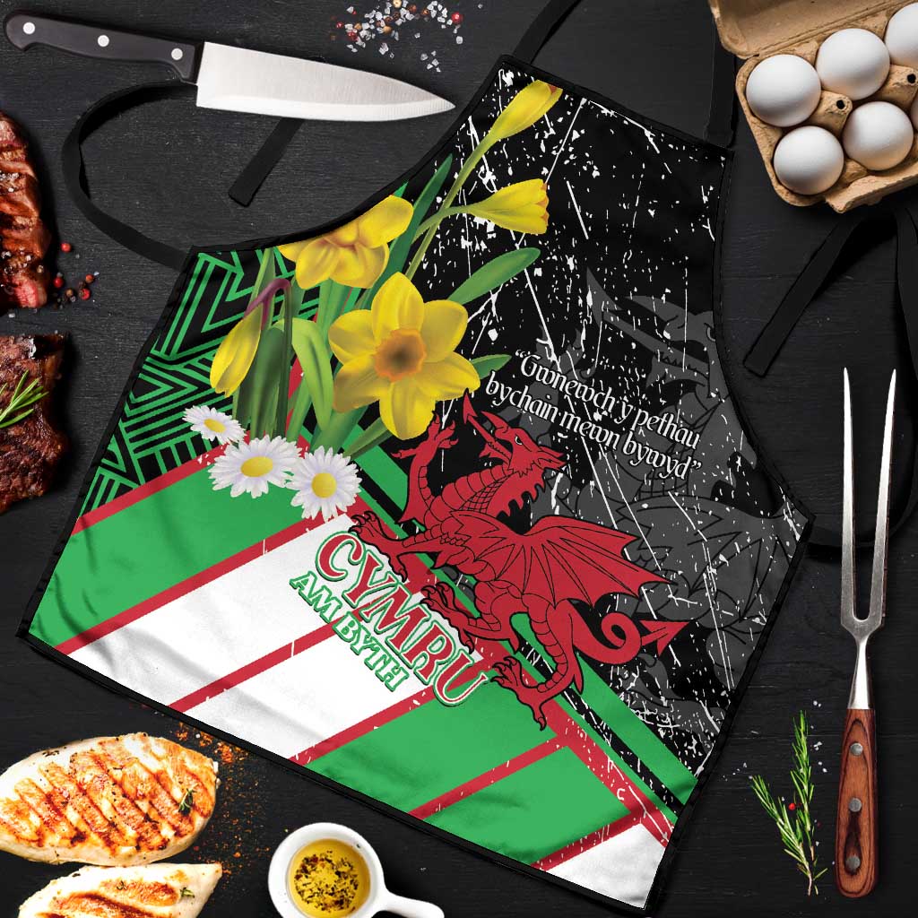 Wales Saint David's Day Apron Cymru Am Byth Welsh Dragon - Wonder Print Shop