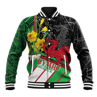 Wales Saint David's Day Baseball Jacket Cymru Am Byth Welsh Dragon - Wonder Print Shop