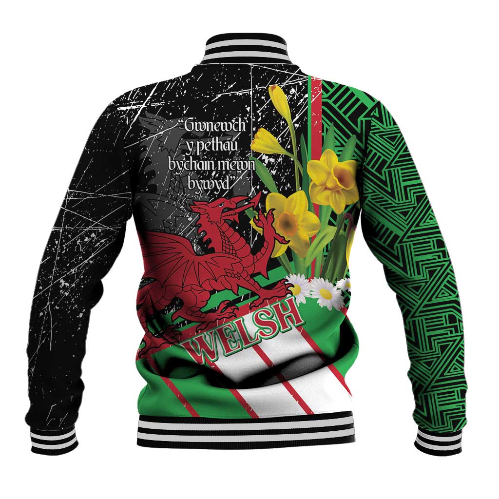 Wales Saint David's Day Baseball Jacket Cymru Am Byth Welsh Dragon - Wonder Print Shop