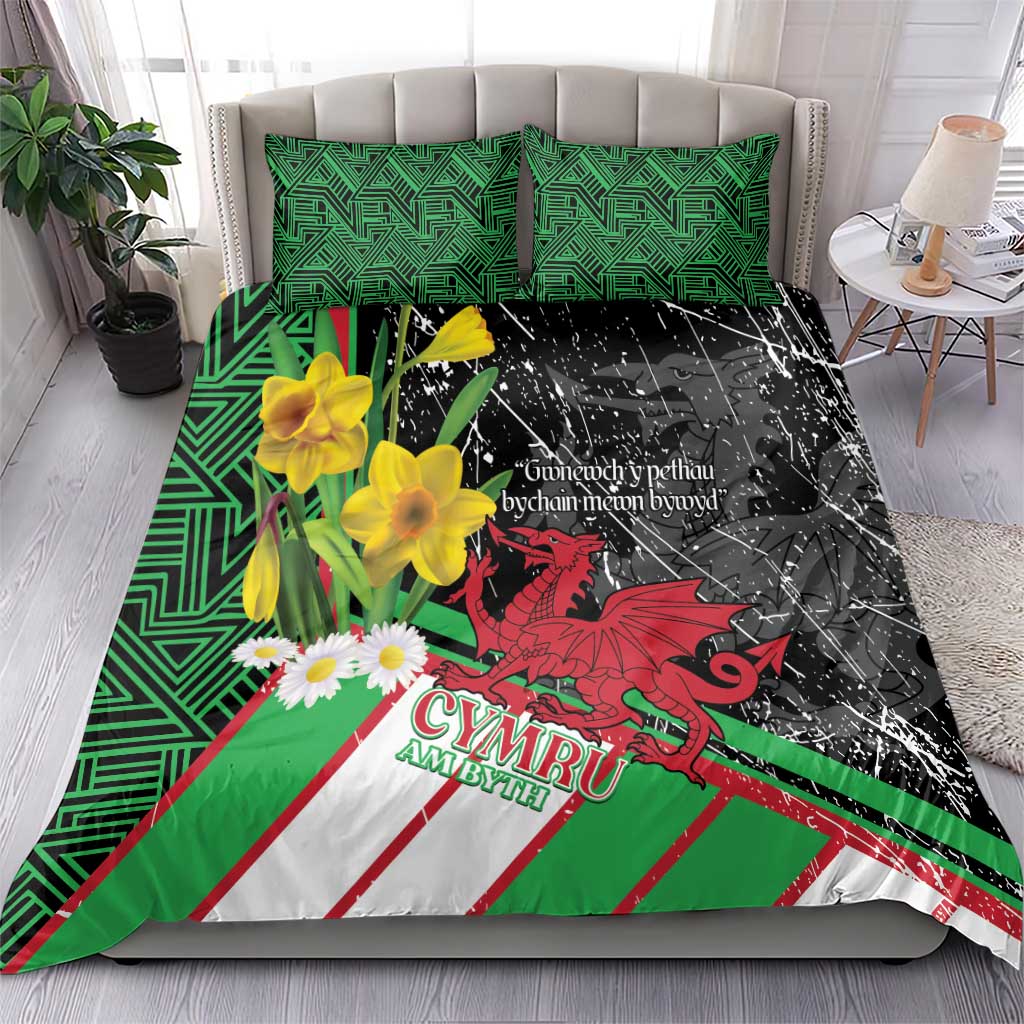 Wales Saint David's Day Bedding Set Cymru Am Byth Welsh Dragon - Wonder Print Shop