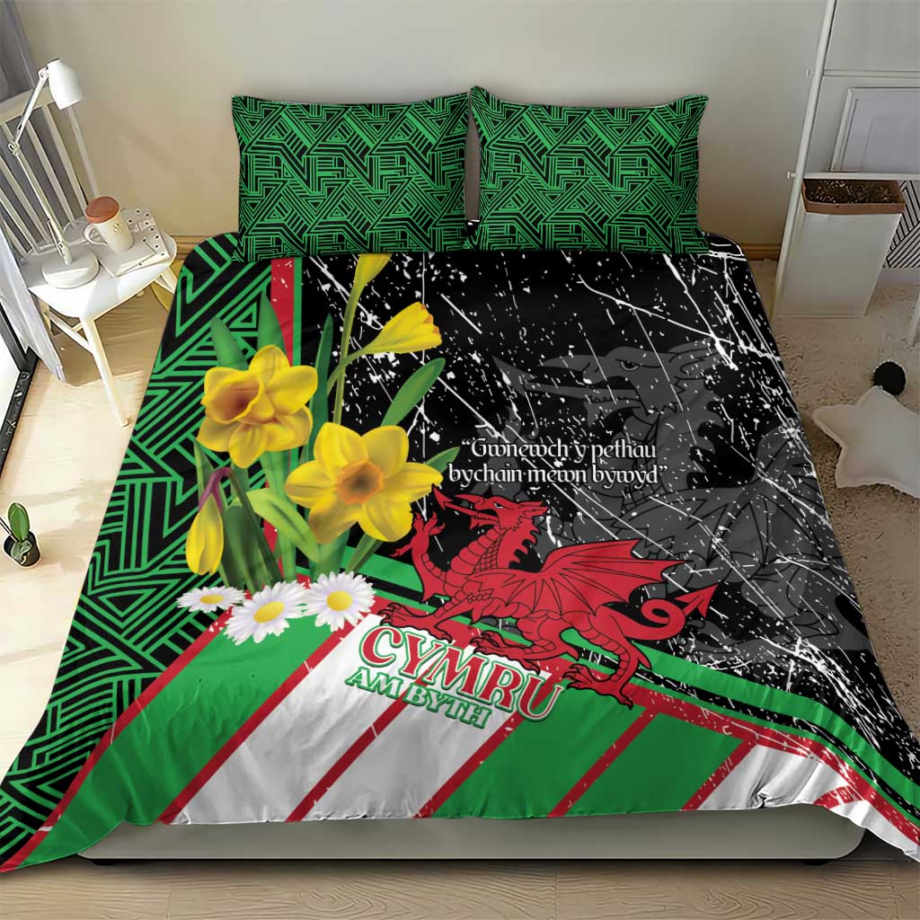 Wales Saint David's Day Bedding Set Cymru Am Byth Welsh Dragon - Wonder Print Shop