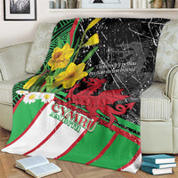 Wales Saint David's Day Blanket Cymru Am Byth Welsh Dragon - Wonder Print Shop