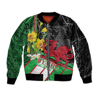 Wales Saint David's Day Bomber Jacket Cymru Am Byth Welsh Dragon - Wonder Print Shop
