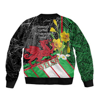 Wales Saint David's Day Bomber Jacket Cymru Am Byth Welsh Dragon - Wonder Print Shop